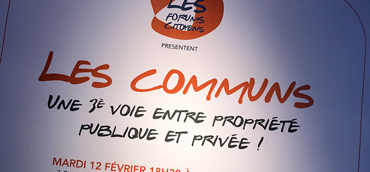 Premier Forum Citoyen sur les Communs, le 12 février 2019.